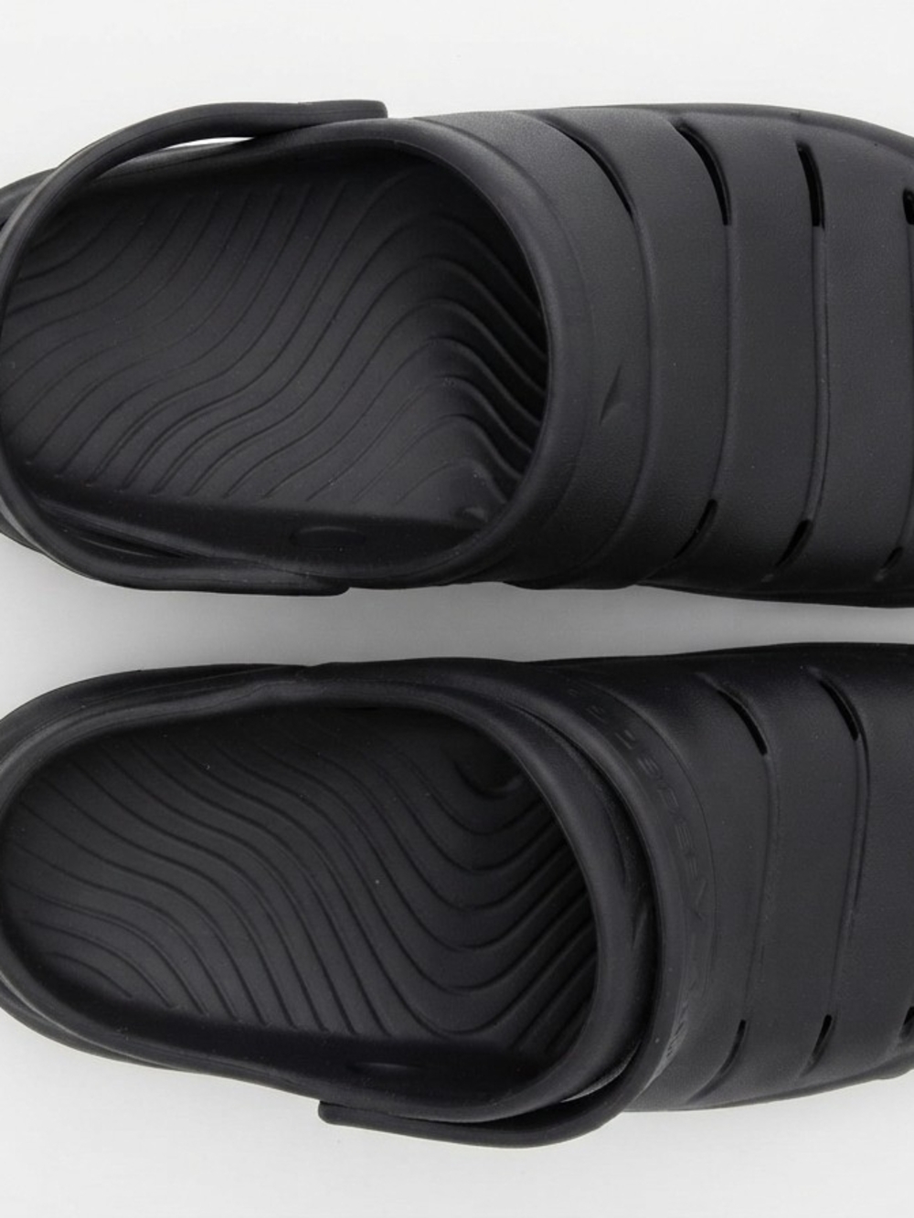 Men's Black Slip-On Foam Clogs with Adjustable Heel Strap